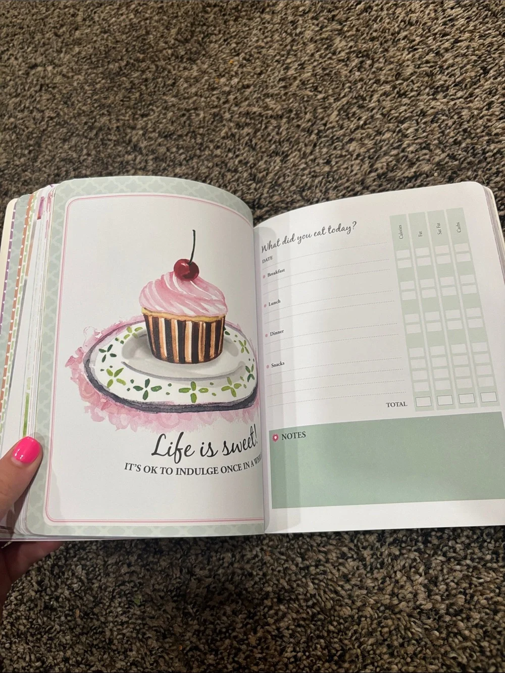 Bonnie Marcus collection Food Journal Notebook  - Multicolor Spoon & Fork Design